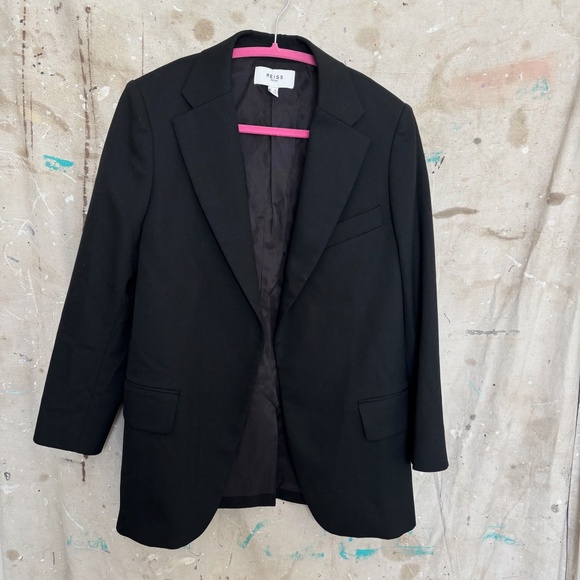 Reiss Alia Oversized Wool-Blend Blazer - Picture 3 of 7